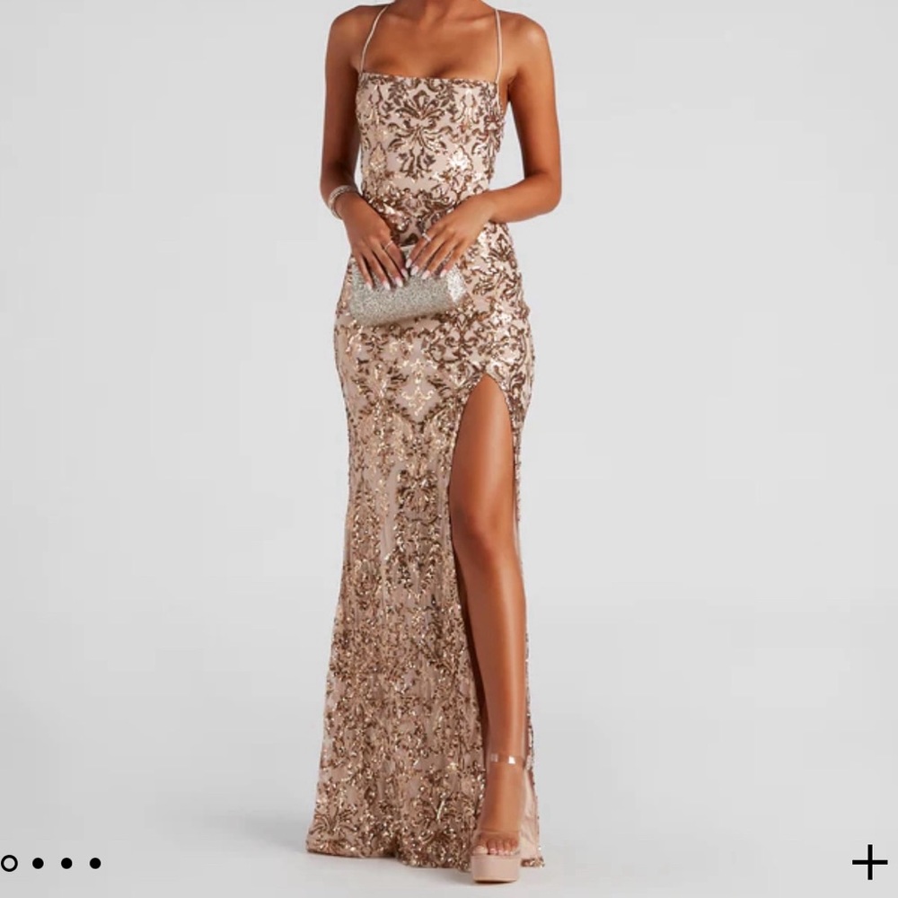 Windsor Gold Sequin Gown